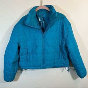 Love Tree Women’s Teal Blue Packable Lightweight Puffer Jacket Medium